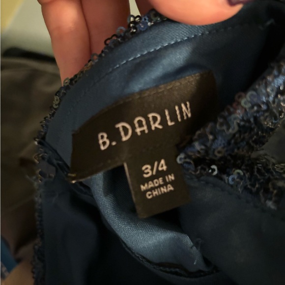 Blue sequin mini/homecoming dress - Picture 3 of 4